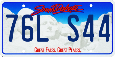 SD license plate 76LS44