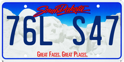 SD license plate 76LS47
