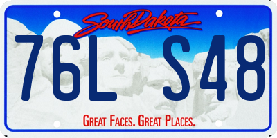SD license plate 76LS48