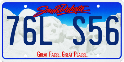 SD license plate 76LS56
