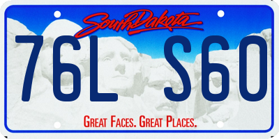 SD license plate 76LS60