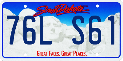 SD license plate 76LS61