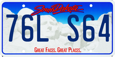 SD license plate 76LS64