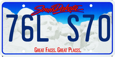 SD license plate 76LS70