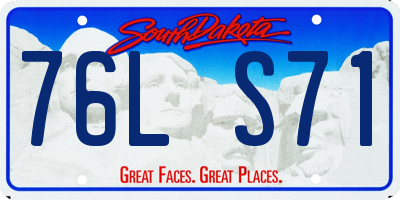 SD license plate 76LS71