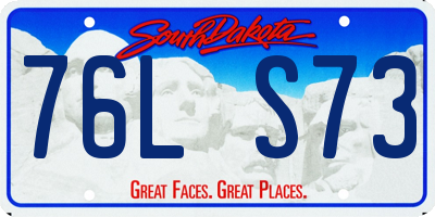SD license plate 76LS73