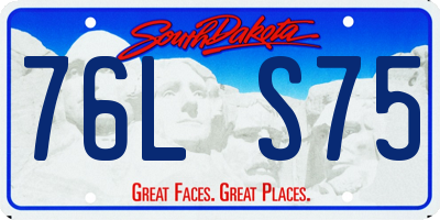 SD license plate 76LS75