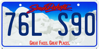 SD license plate 76LS90