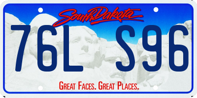 SD license plate 76LS96