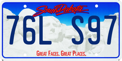 SD license plate 76LS97