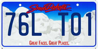 SD license plate 76LT01