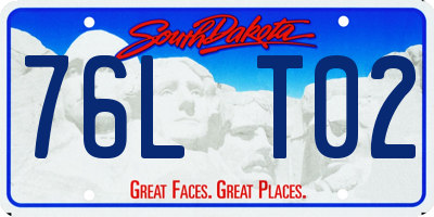 SD license plate 76LT02