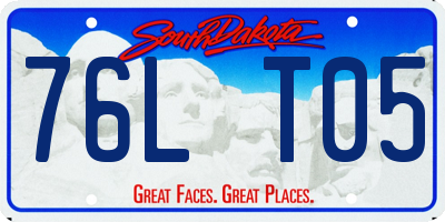 SD license plate 76LT05