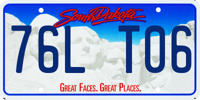 SD license plate 76LT06