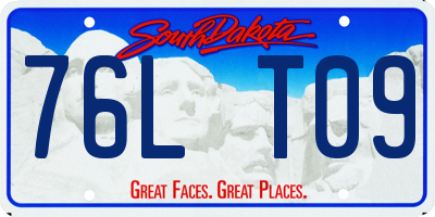 SD license plate 76LT09