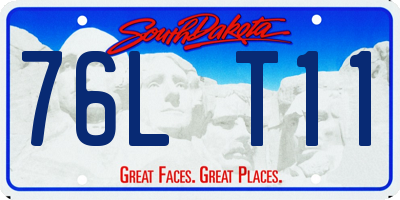 SD license plate 76LT11