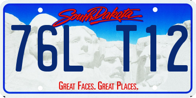 SD license plate 76LT12