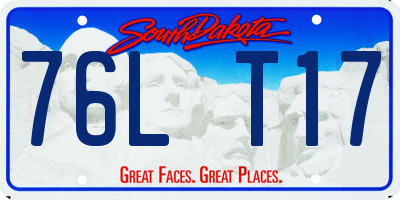 SD license plate 76LT17
