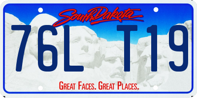 SD license plate 76LT19