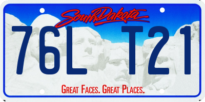 SD license plate 76LT21