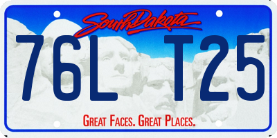SD license plate 76LT25