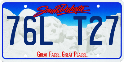 SD license plate 76LT27