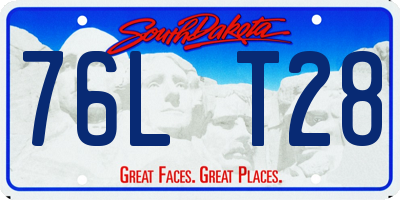 SD license plate 76LT28