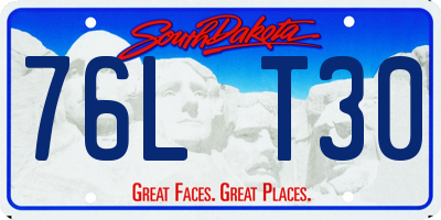 SD license plate 76LT30