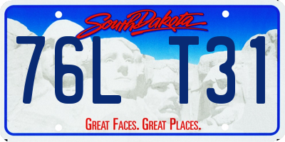 SD license plate 76LT31