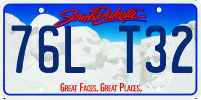 SD license plate 76LT32