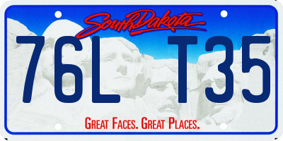 SD license plate 76LT35