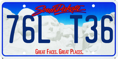 SD license plate 76LT36