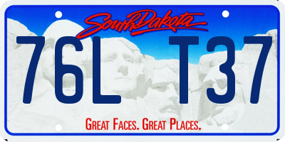 SD license plate 76LT37