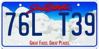 SD license plate 76LT39