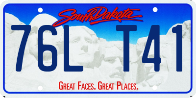 SD license plate 76LT41