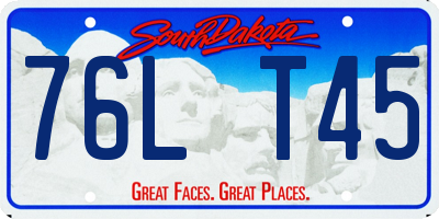 SD license plate 76LT45