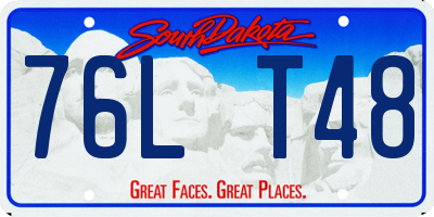 SD license plate 76LT48