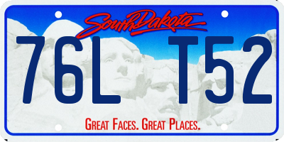 SD license plate 76LT52