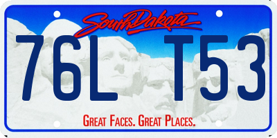 SD license plate 76LT53