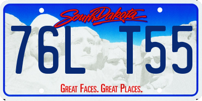 SD license plate 76LT55