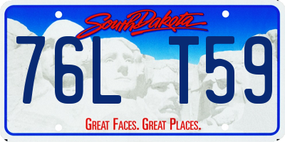 SD license plate 76LT59