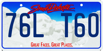 SD license plate 76LT60