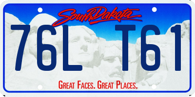 SD license plate 76LT61