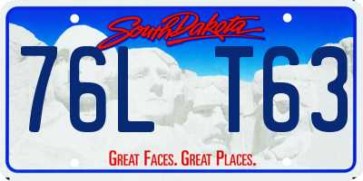 SD license plate 76LT63