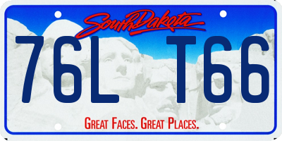 SD license plate 76LT66