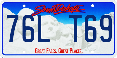 SD license plate 76LT69