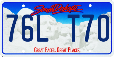 SD license plate 76LT70