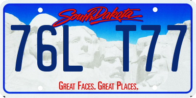 SD license plate 76LT77