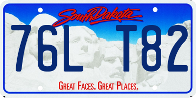 SD license plate 76LT82