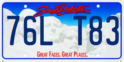 SD license plate 76LT83